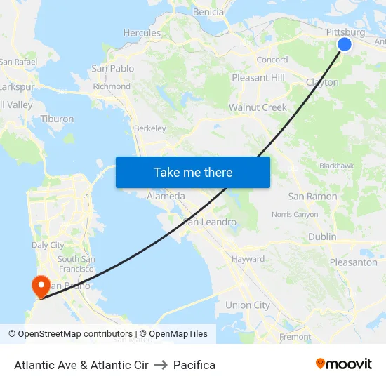 Atlantic Ave & Atlantic Cir to Pacifica map