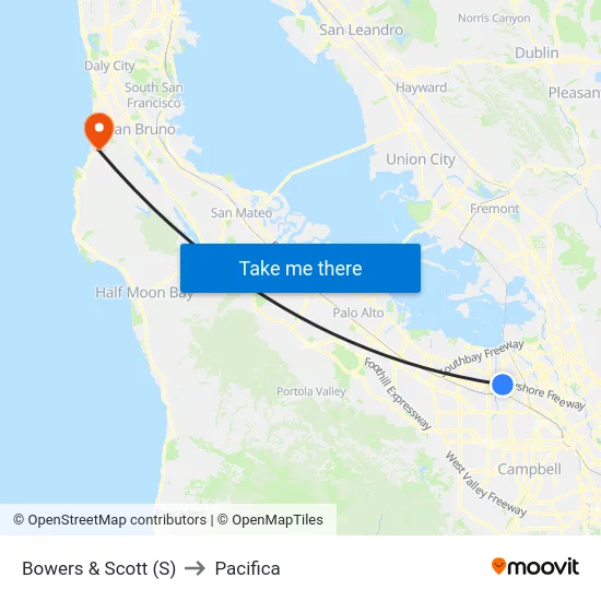Bowers & Scott (S) to Pacifica map