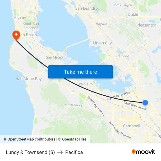 Lundy & Townsend (S) to Pacifica map