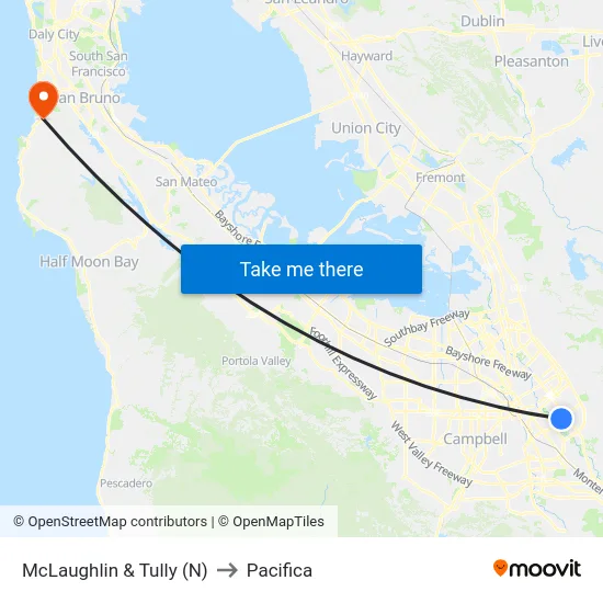 McLaughlin & Tully (N) to Pacifica map