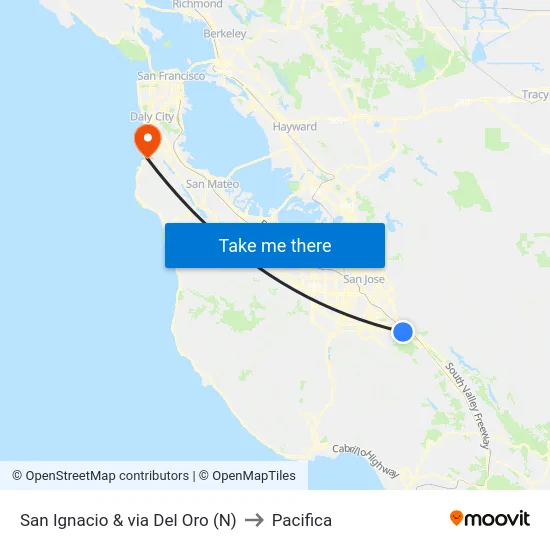 San Ignacio & via Del Oro (N) to Pacifica map
