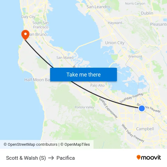 Scott & Walsh (S) to Pacifica map