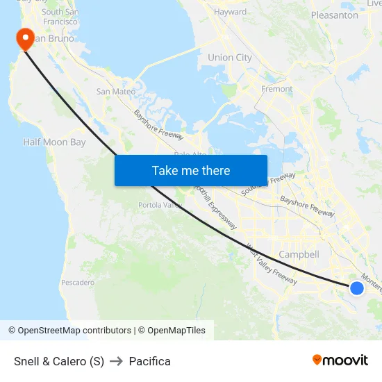Snell & Calero (S) to Pacifica map