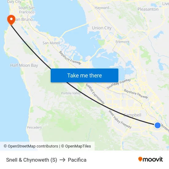 Snell & Chynoweth (S) to Pacifica map