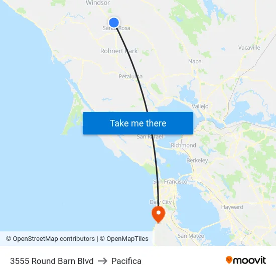 3555 Round Barn Blvd to Pacifica map