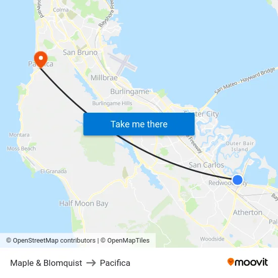 Maple & Blomquist to Pacifica map