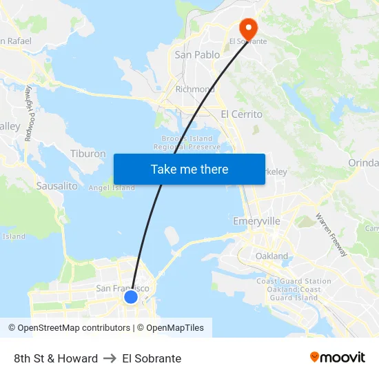 8th St & Howard to El Sobrante map