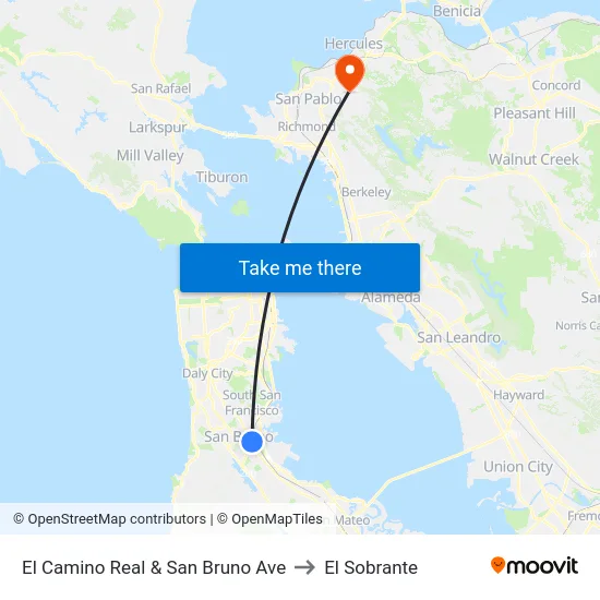 El Camino Real & San Bruno Ave to El Sobrante map