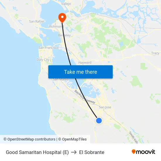 Good Samaritan Hospital (E) to El Sobrante map