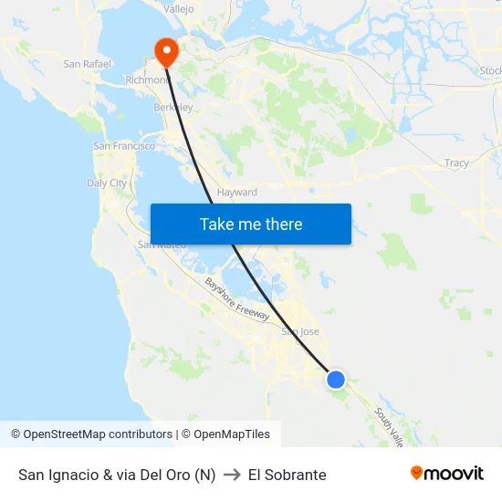 San Ignacio & via Del Oro (N) to El Sobrante map