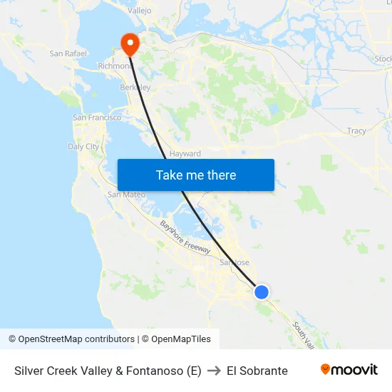 Silver Creek Valley & Fontanoso (E) to El Sobrante map