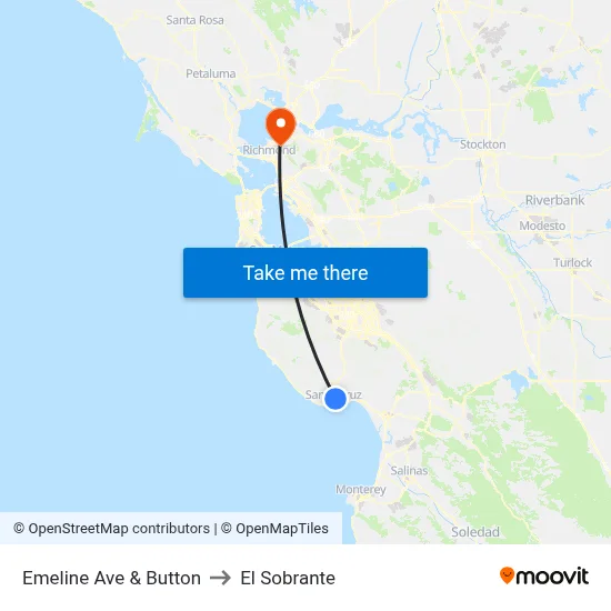 Emeline Ave & Button to El Sobrante map