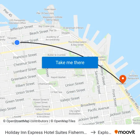 Holiday Inn Express Hotel Suites Fisherman s Wharf an IHG Hotel San Francisco to Exploratorium map