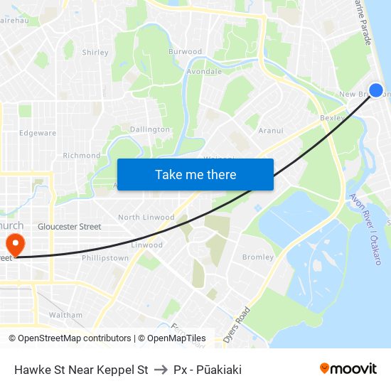 Hawke St Near Keppel St to Px - Pūakiaki map