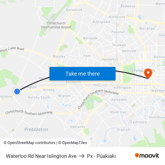 Waterloo Rd Near Islington Ave to Px - Pūakiaki map
