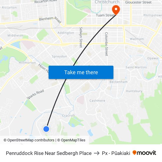 Penruddock Rise Near Sedbergh Place to Px - Pūakiaki map