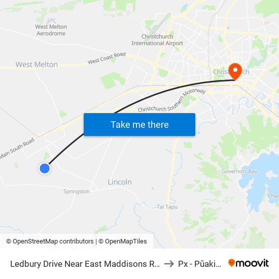 Ledbury Drive Near East Maddisons Road to Px - Pūakiaki map