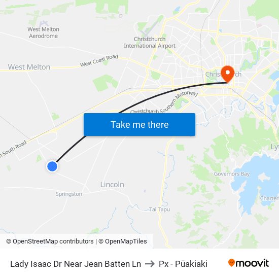 Lady Isaac Dr Near Jean Batten Ln to Px - Pūakiaki map