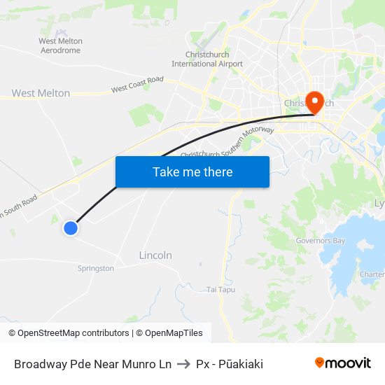 Broadway Pde Near Munro Ln to Px - Pūakiaki map