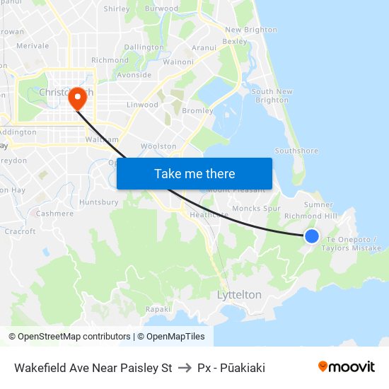 Wakefield Ave Near Paisley St to Px - Pūakiaki map