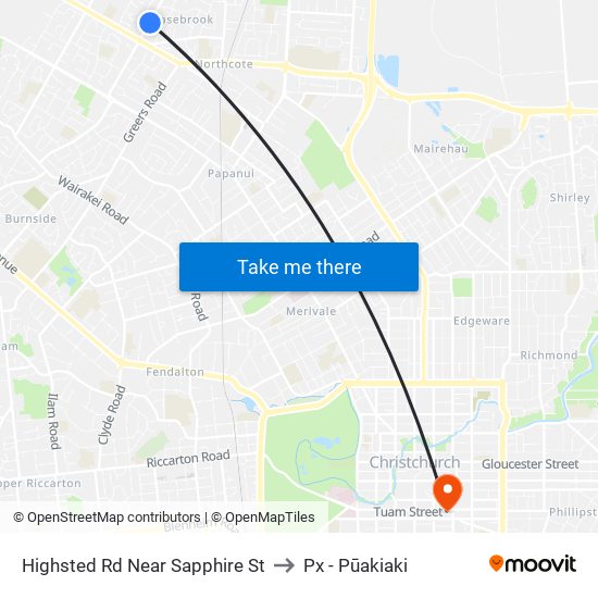 Highsted Rd Near Sapphire St to Px - Pūakiaki map