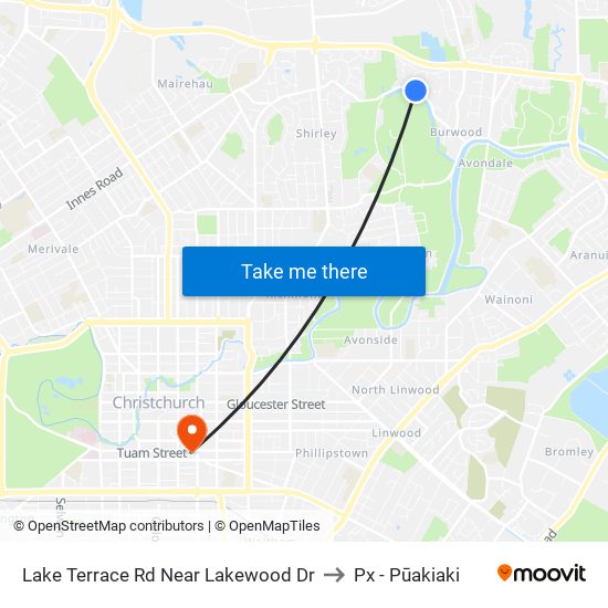 Lake Terrace Rd Near Lakewood Dr to Px - Pūakiaki map