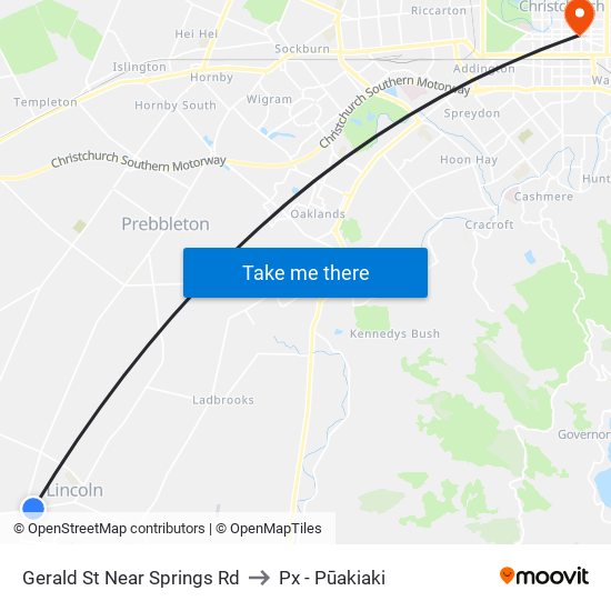 Gerald St Near Springs Rd to Px - Pūakiaki map
