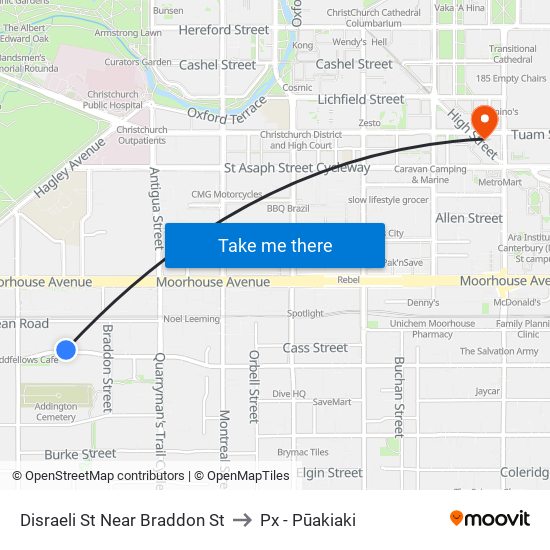 Disraeli St Near Braddon St to Px - Pūakiaki map