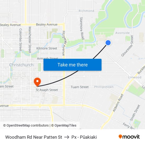 Woodham Rd Near Patten St to Px - Pūakiaki map