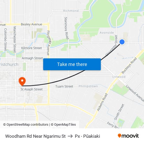 Woodham Rd Near Ngarimu St to Px - Pūakiaki map
