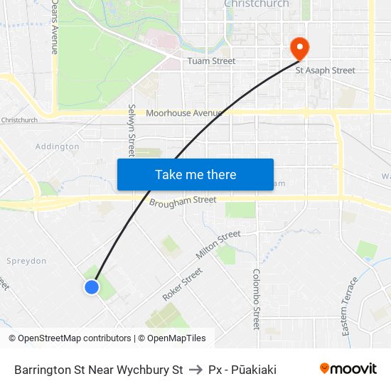 Barrington St Near Wychbury St to Px - Pūakiaki map