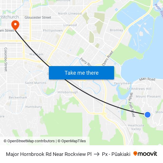 Major Hornbrook Rd Near Rockview Pl to Px - Pūakiaki map