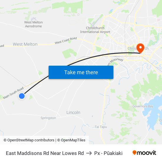 East Maddisons Rd Near Lowes Rd to Px - Pūakiaki map