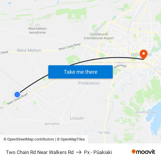 Two Chain Rd Near Walkers Rd to Px - Pūakiaki map