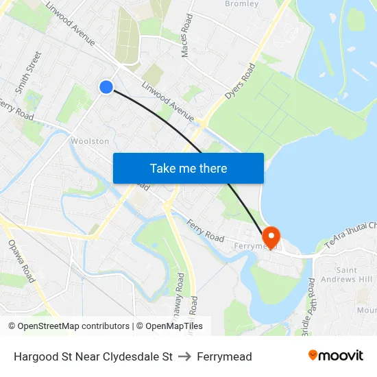 Hargood St Near Clydesdale St to Ferrymead map
