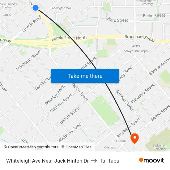 Whiteleigh Ave Near Jack Hinton Dr to Tai Tapu map