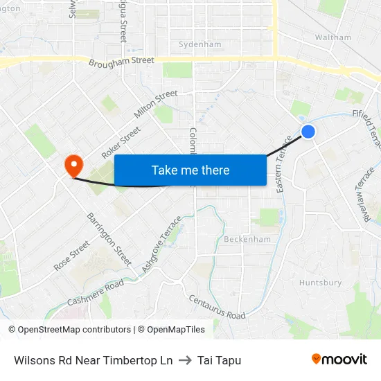 Wilsons Rd Near Timbertop Ln to Tai Tapu map