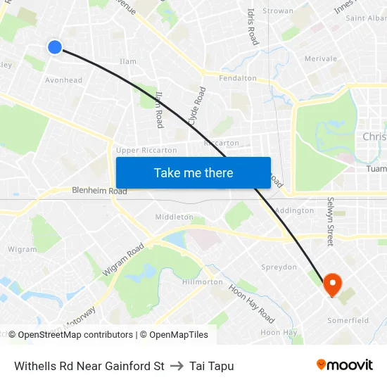 Withells Rd Near Gainford St to Tai Tapu map