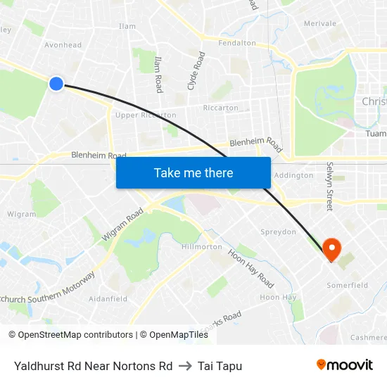 Yaldhurst Rd Near Nortons Rd to Tai Tapu map