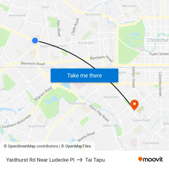 Yaldhurst Rd Near Ludecke Pl to Tai Tapu map