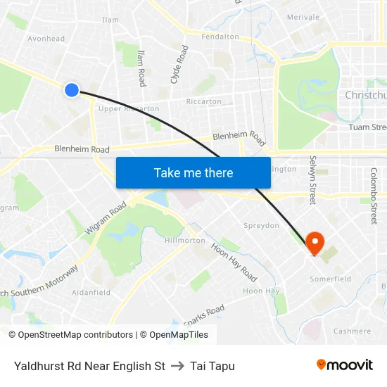 Yaldhurst Rd Near English St to Tai Tapu map
