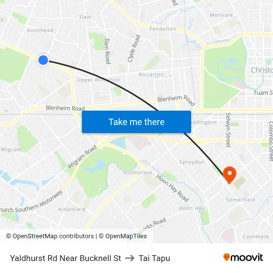 Yaldhurst Rd Near Bucknell St to Tai Tapu map