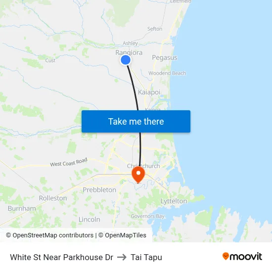 White St Near Parkhouse Dr to Tai Tapu map