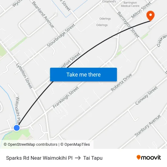 Sparks Rd Near Waimokihi Pl to Tai Tapu map