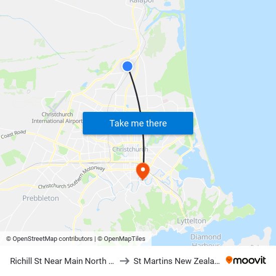 Richill St Near Main North Rd to St Martins New Zealand map