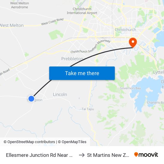 Ellesmere Junction Rd Near Mather Pl to St Martins New Zealand map