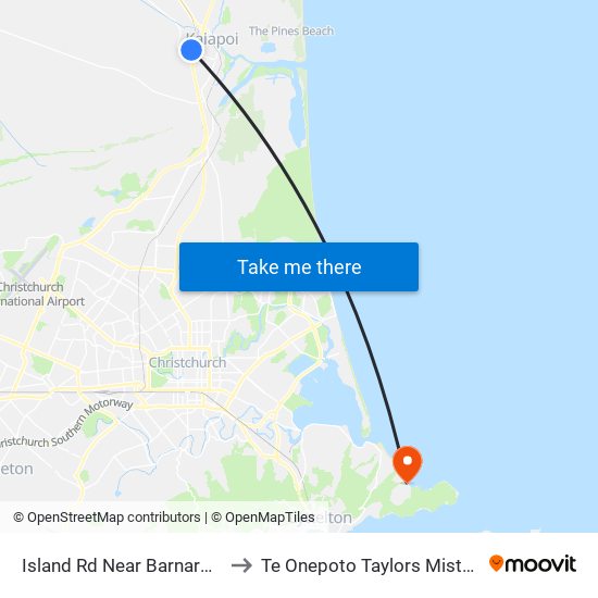 Island Rd Near Barnard St to Te Onepoto Taylors Mistake map