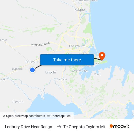 Ledbury Drive Near Rangatira St to Te Onepoto Taylors Mistake map