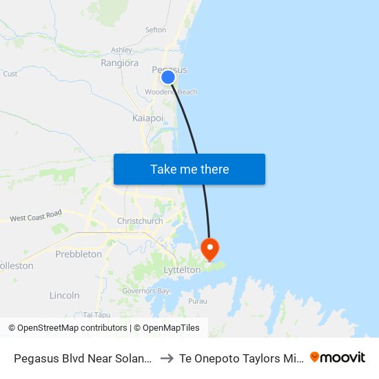 Pegasus Blvd Near Solander Rd to Te Onepoto Taylors Mistake map