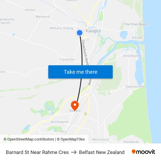 Barnard St Near Rahme Cres to Belfast New Zealand map